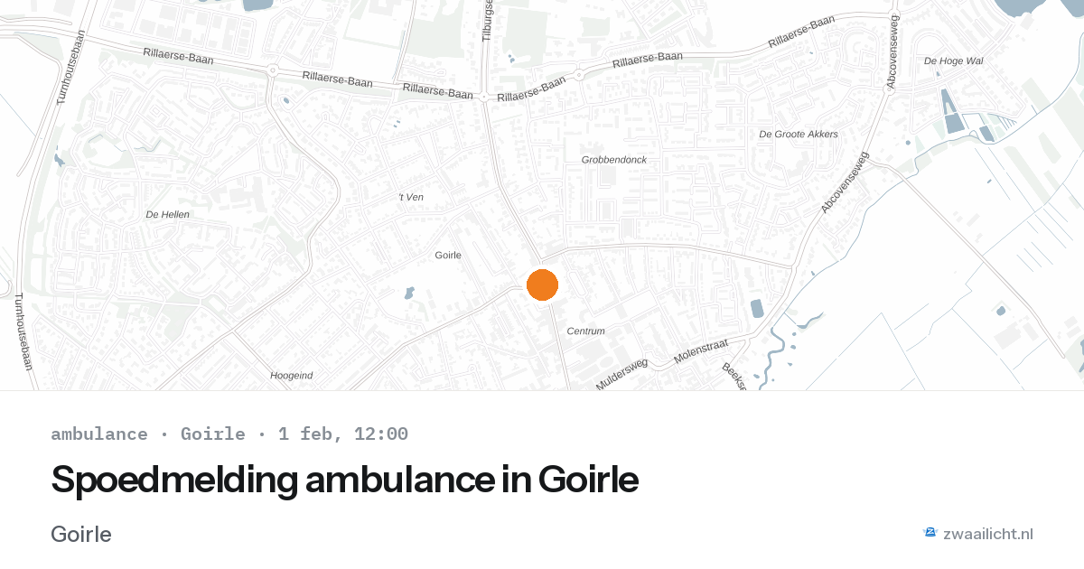 Spoedmelding ambulance in Goirle — 1 feb 2026