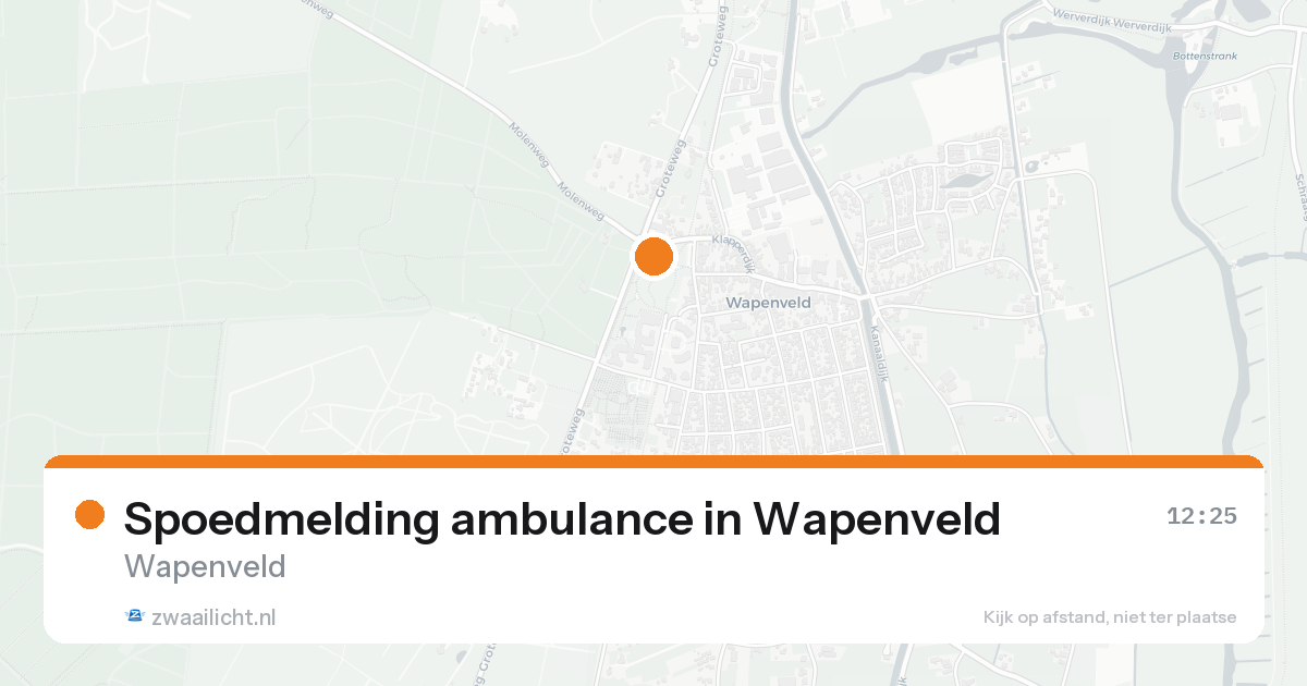 Spoedmelding ambulance in Wapenveld — 17 aug 2026