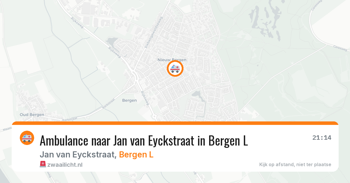 Ambulance naar Jan van Eyckstraat in Bergen L — 30 mei 2026