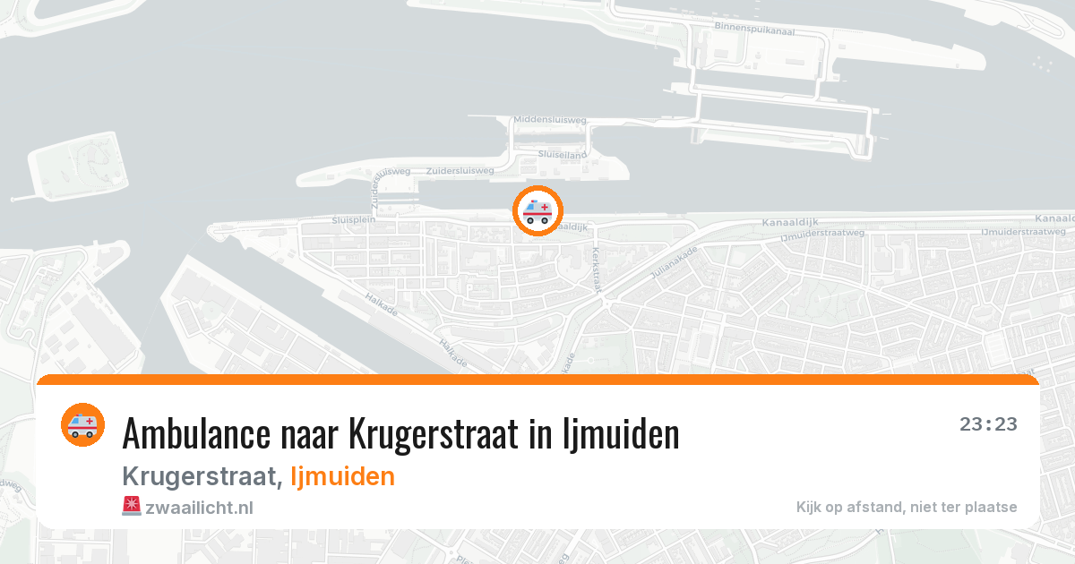 Ambulance naar Krugerstraat in Ijmuiden — 23 mei 2026