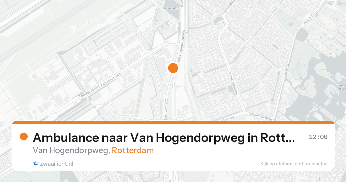 Ambulance naar Van Hogendorpweg in Rotterdam — 22 aug 2026