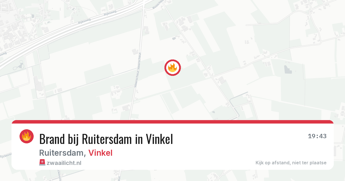 Brand bij Ruitersdam in Vinkel — 24 jul 2026