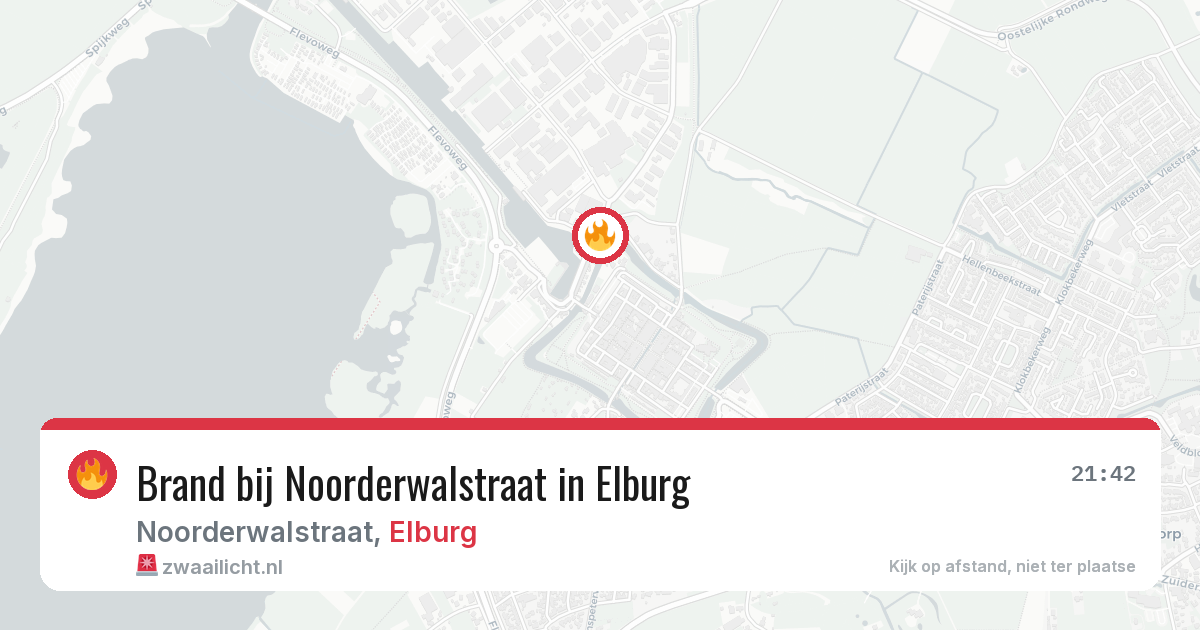 Brand bij Noorderwalstraat in Elburg — 29 jun 2026