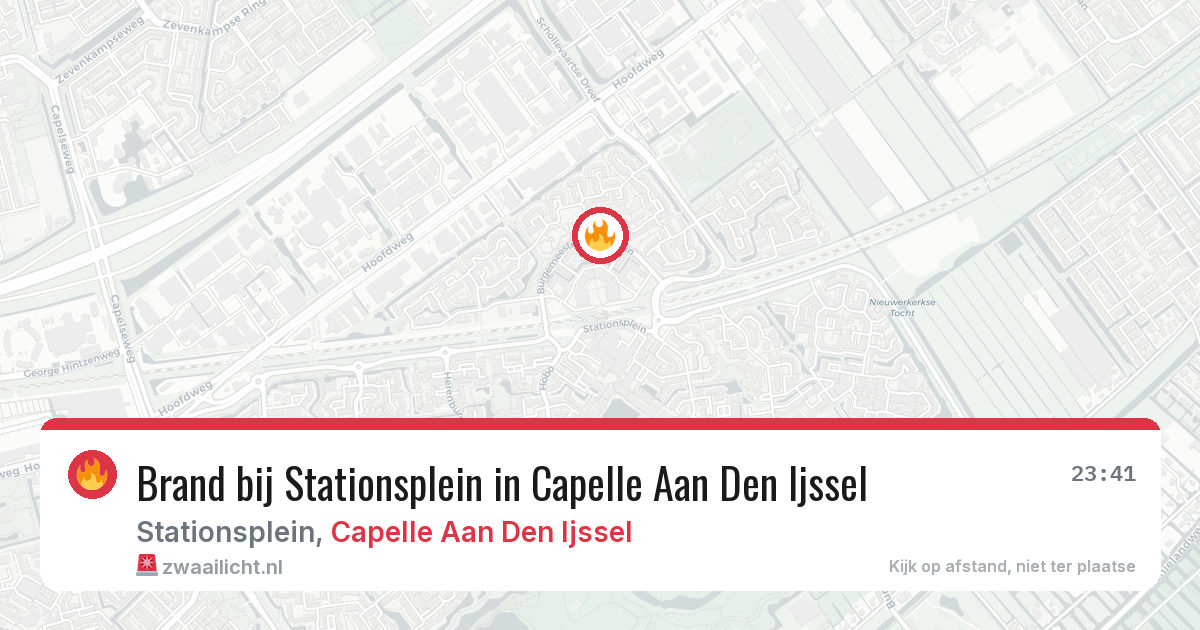 Brand bij Stationsplein in Capelle Aan Den Ijssel — 25 mei 2026