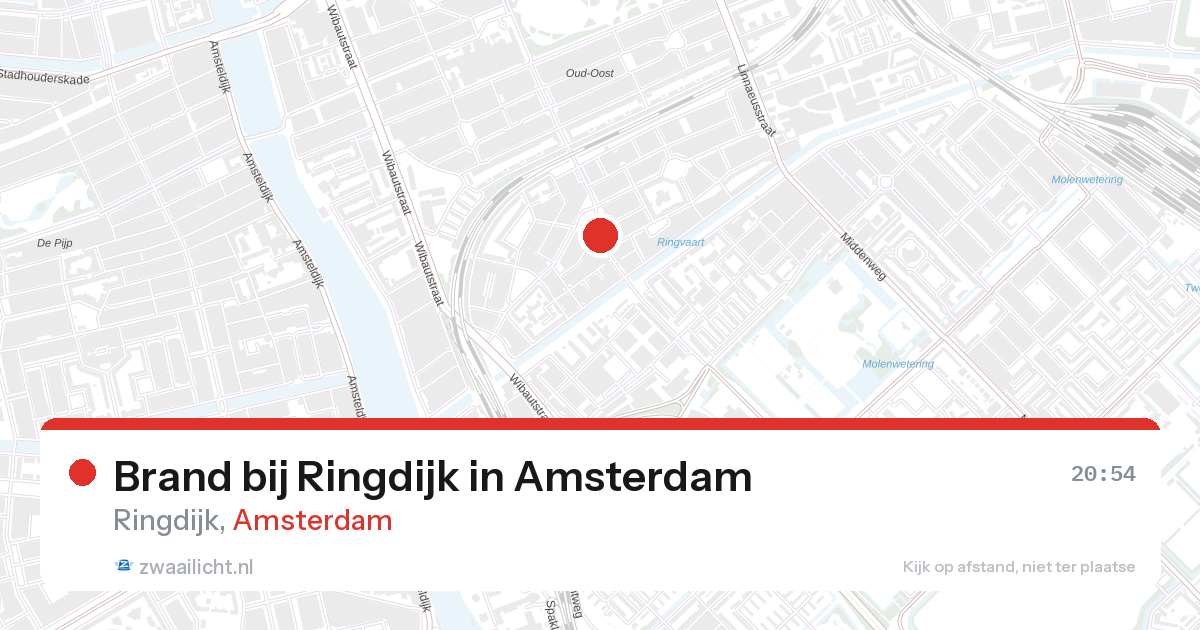 Brand bij Ringdijk in Amsterdam — 27 aug 2026
