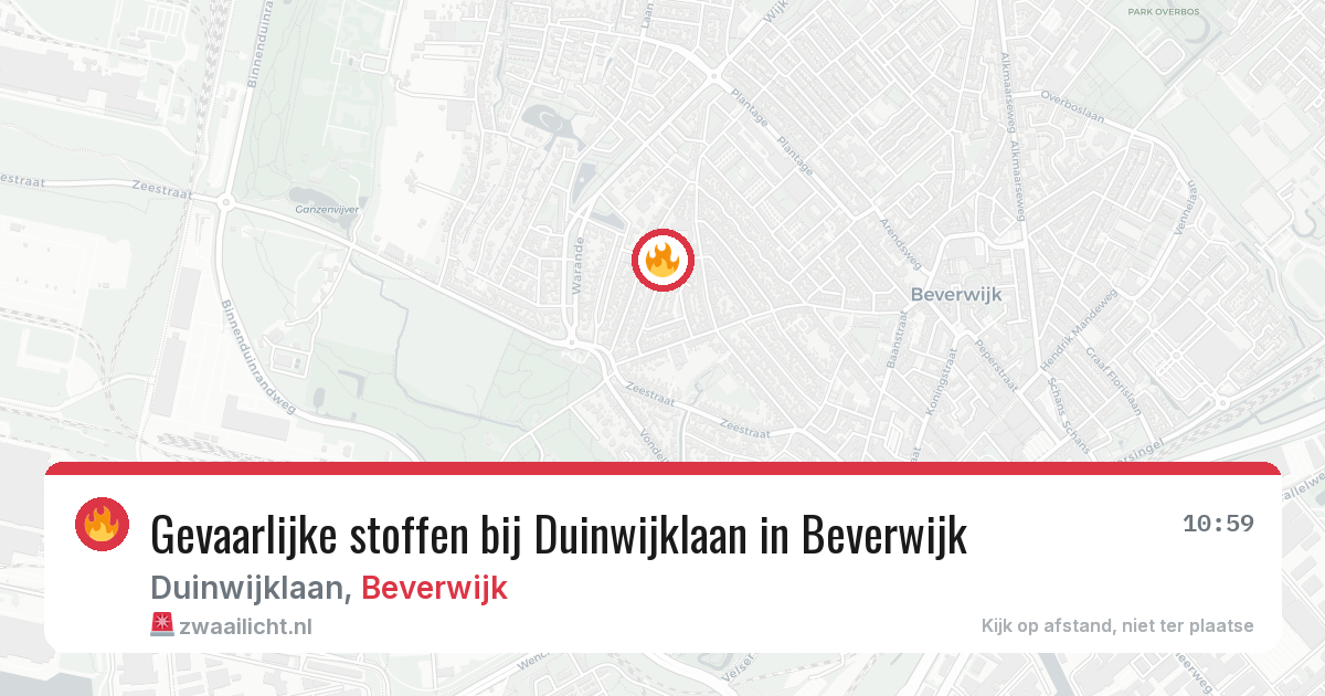 Gevaarlijke stoffen bij Duinwijklaan in Beverwijk — 15 apr 2026