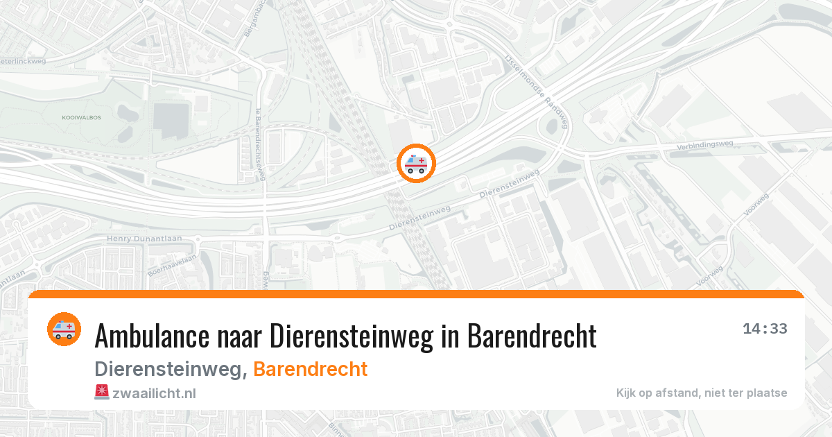 Ambulance naar Dierensteinweg in Barendrecht — 14 aug 2026