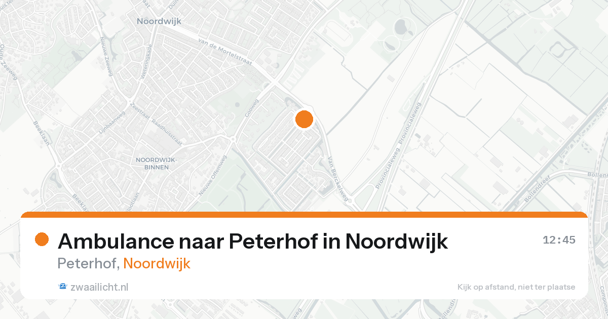 Ambulance naar Peterhof in Noordwijk — 8 mei 2026
