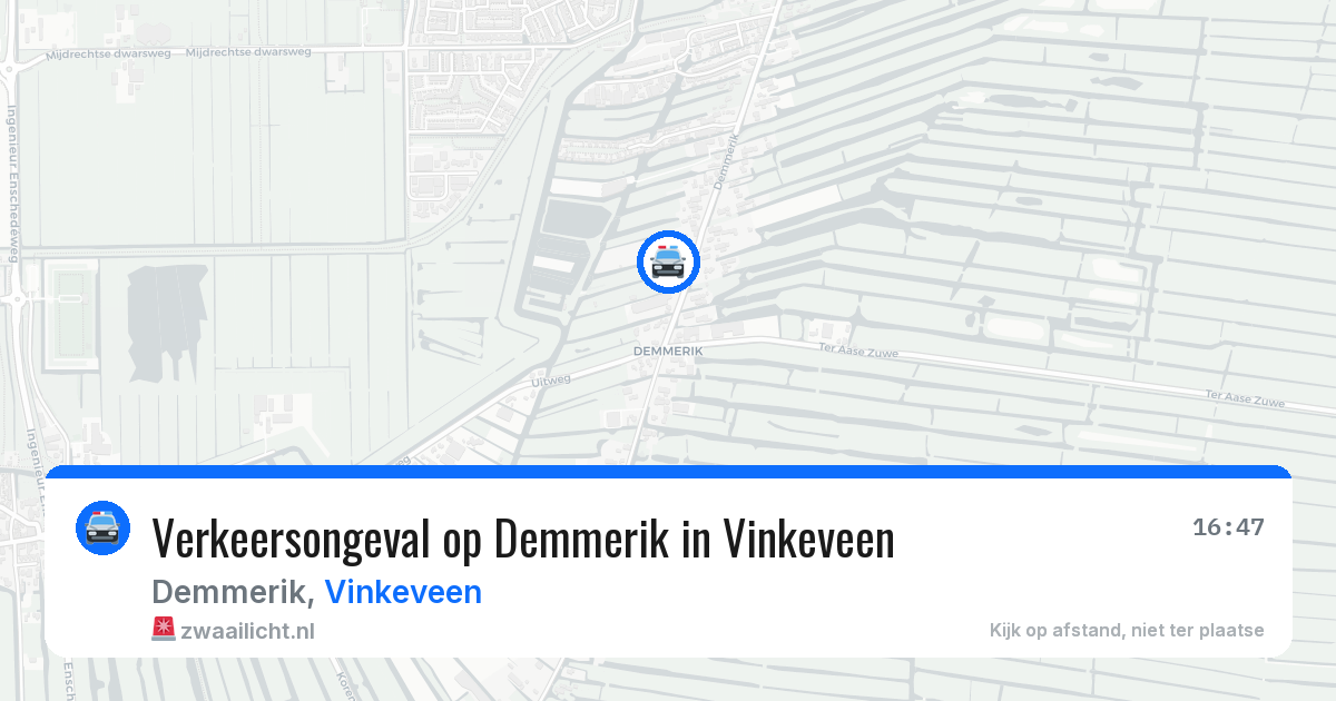 Verkeersongeval op Demmerik in Vinkeveen — 8 jun 2026