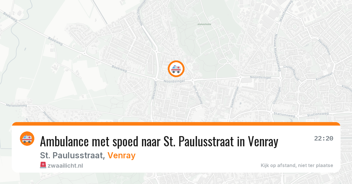 Ambulance met spoed naar St. Paulusstraat in Venray — 2 jul 2026