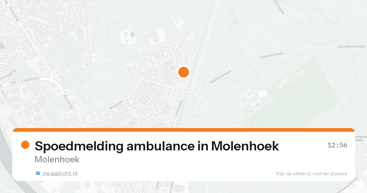 Spoedmelding ambulance in Molenhoek — 16 aug 2026