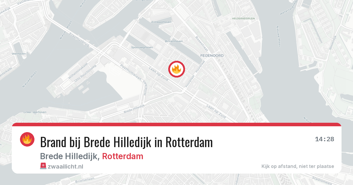 Brand bij Brede Hilledijk in Rotterdam — 27 apr 2026