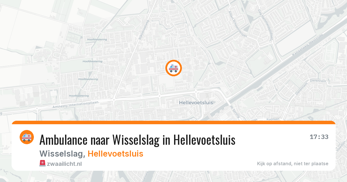 Ambulance naar Wisselslag in Hellevoetsluis — 18 mrt 2026
