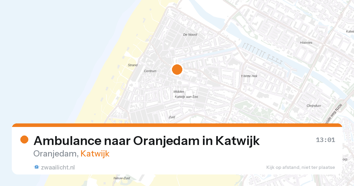 Ambulance naar Oranjedam in Katwijk — 31 mei 2026
