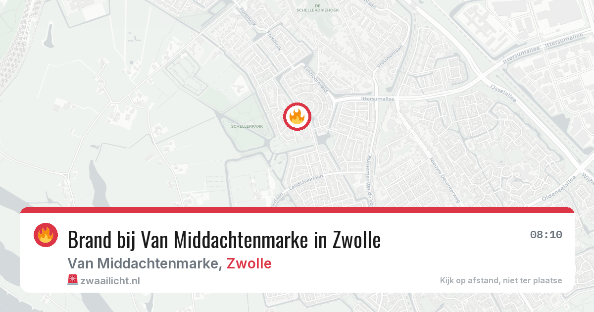 Brand bij Van Middachtenmarke in Zwolle — 24 jul 2026