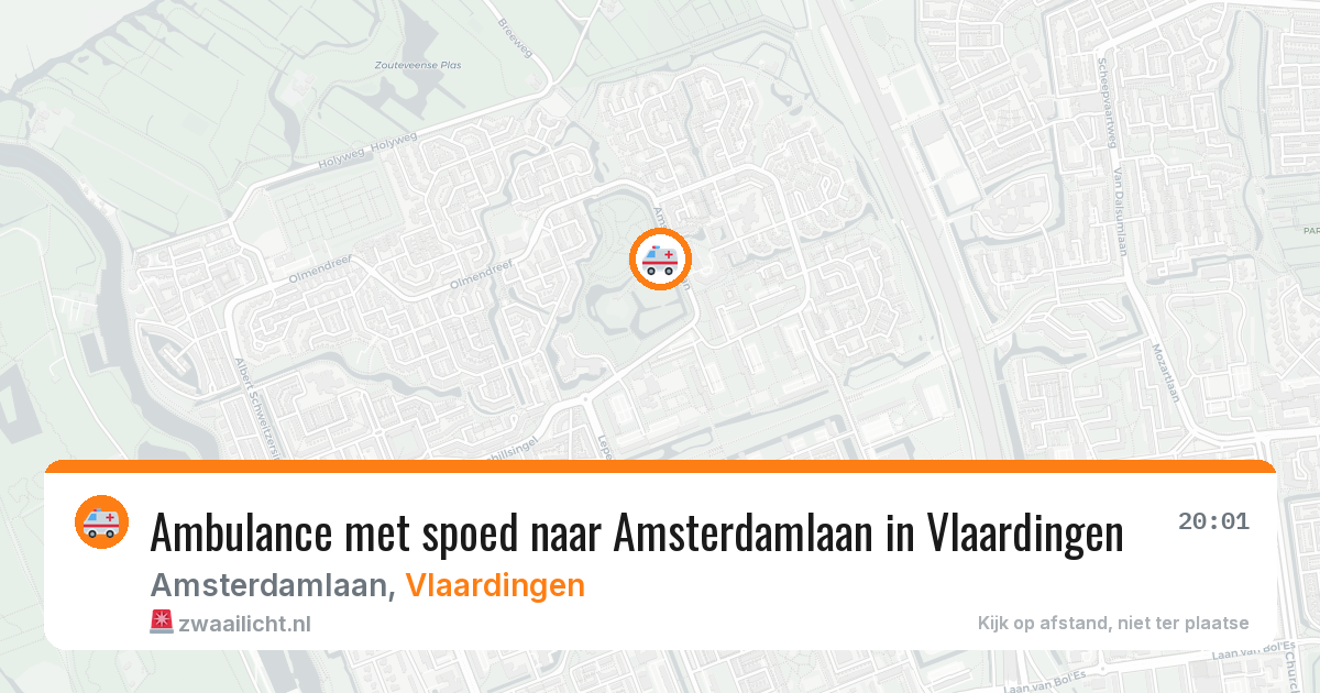 Ambulance met spoed naar Amsterdamlaan in Vlaardingen — 14 apr 2026