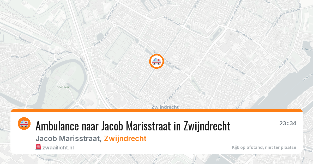 Ambulance naar Jacob Marisstraat in Zwijndrecht — 20 jul 2026