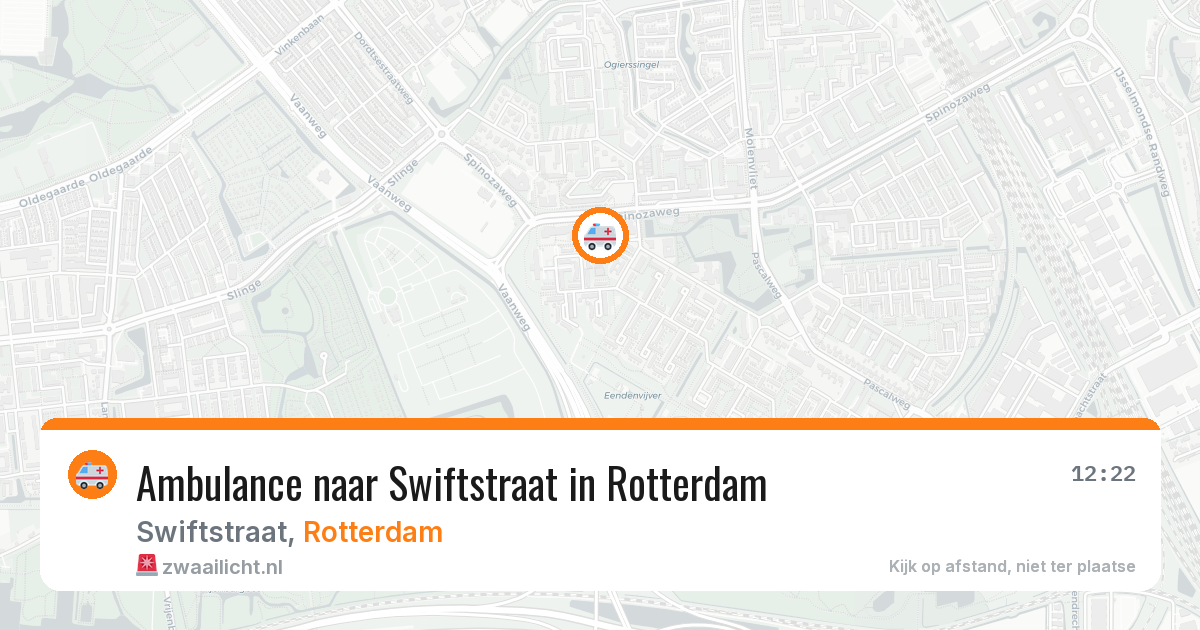 Ambulance naar Swiftstraat in Rotterdam — 20 jun 2026