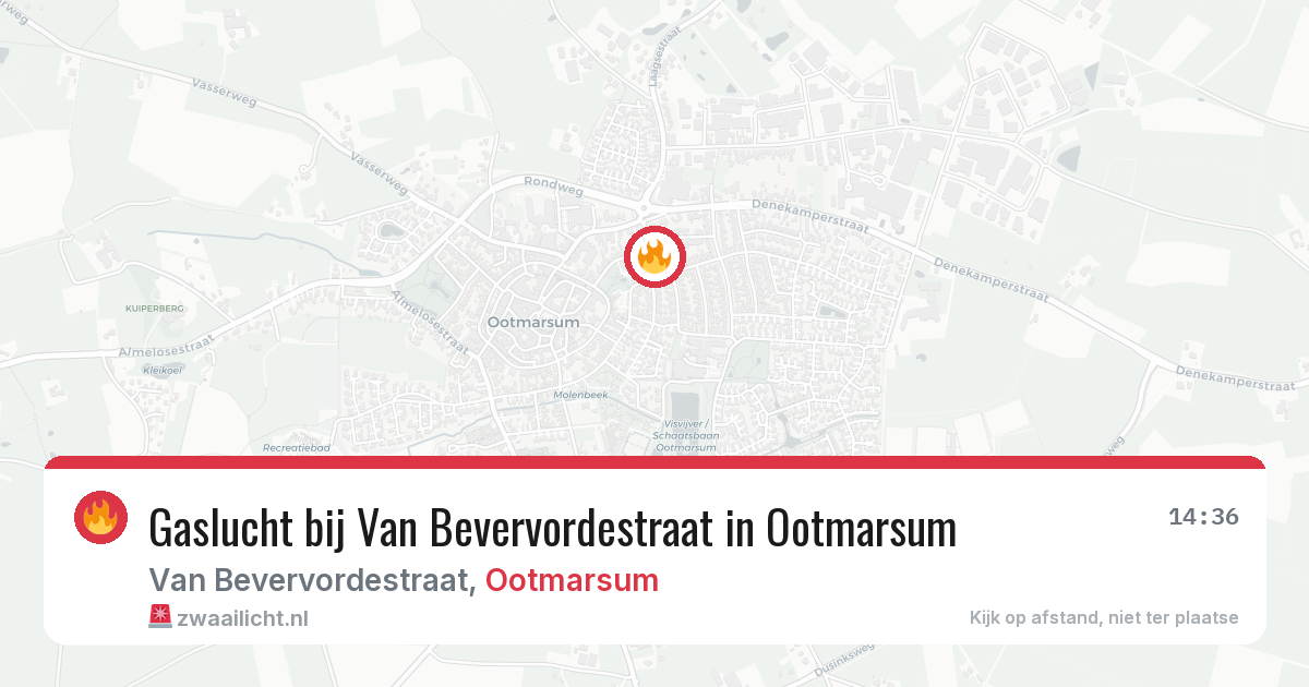 Gaslucht bij Van Bevervordestraat in Ootmarsum — 14 mei 2026