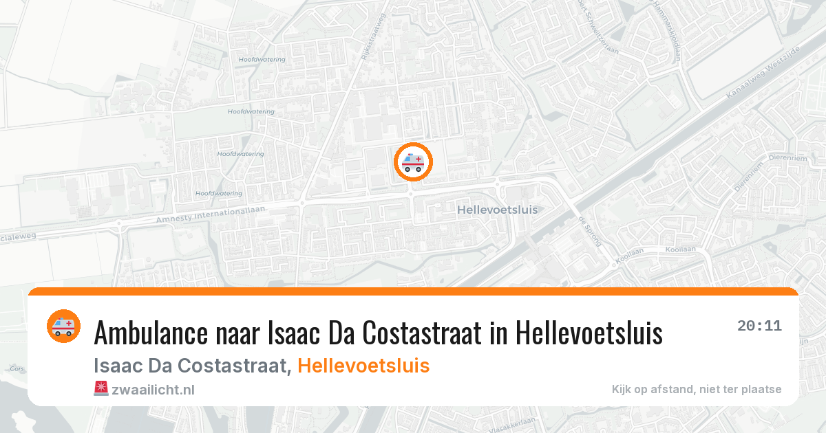 Ambulance naar Isaac Da Costastraat in Hellevoetsluis — 17 mrt 2026