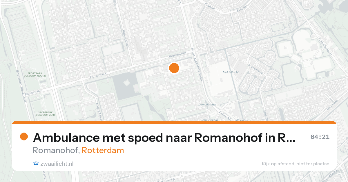 Ambulance met spoed naar Romanohof in Rotterdam — 8 jul 2026