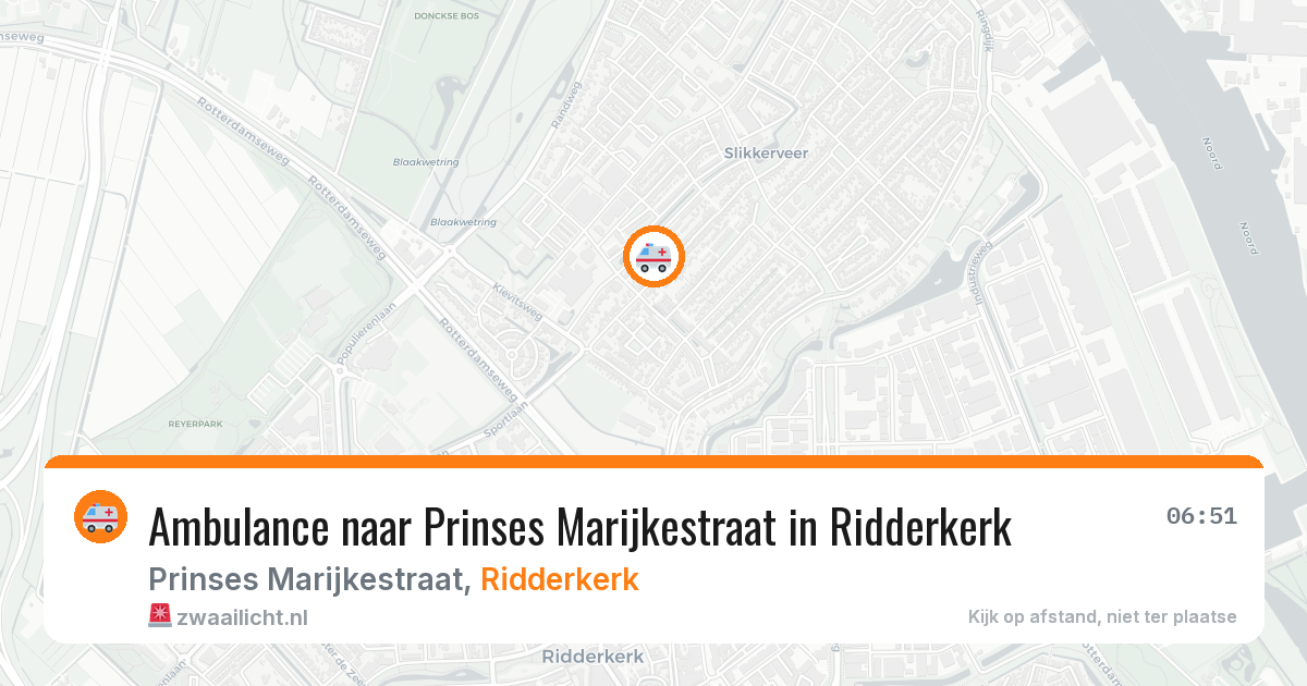 Ambulance naar Prinses Marijkestraat in Ridderkerk — 30 jun 2026