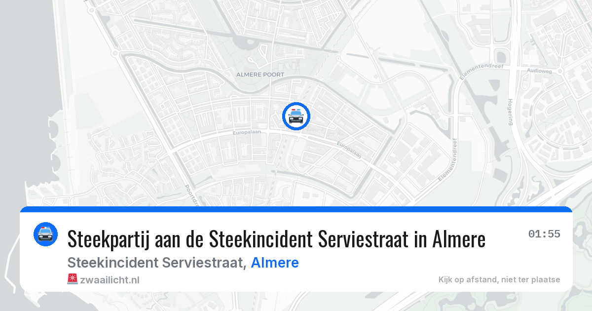 Steekpartij aan de Steekincident Serviestraat in Almere — 5 mei 2026