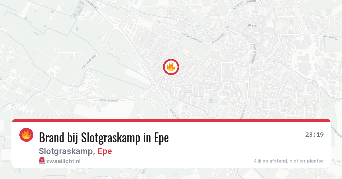 Brand bij Slotgraskamp in Epe — 19 jun 2026