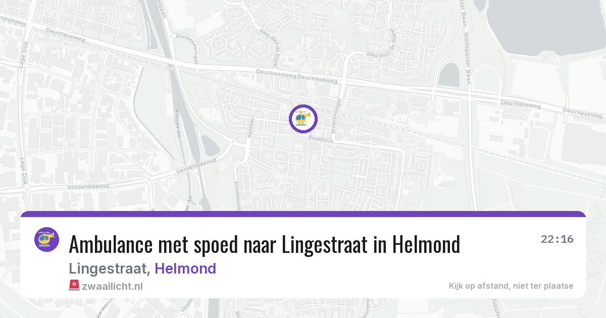 Ambulance met spoed naar Lingestraat in Helmond — 22 mei 2026