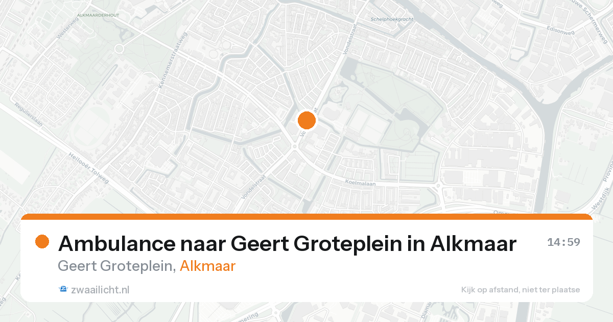Ambulance naar Geert Groteplein in Alkmaar — 23 aug 2026