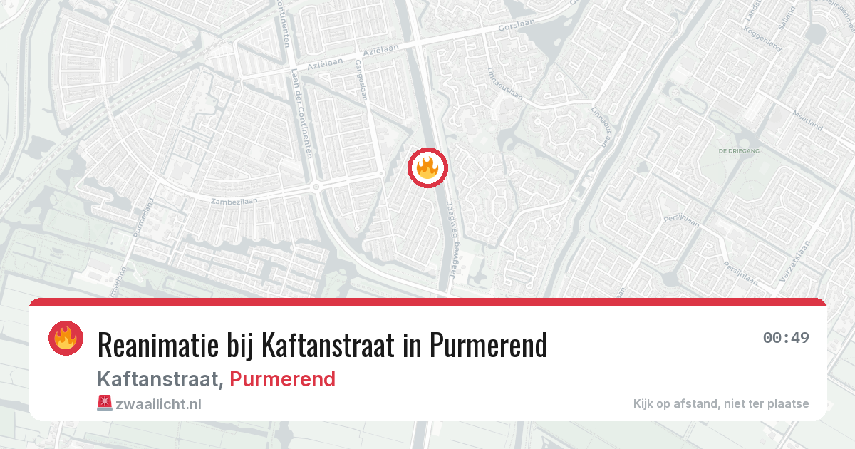 Reanimatie bij Kaftanstraat in Purmerend — 31 jan 2026