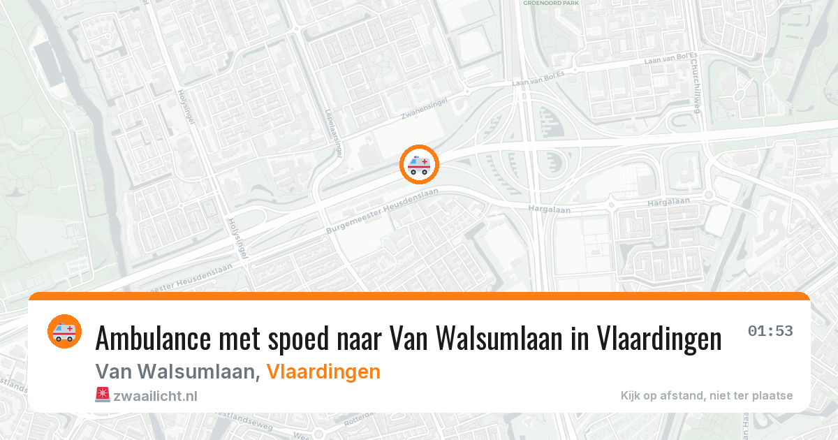 Ambulance met spoed naar Van Walsumlaan in Vlaardingen — 28 apr 2026
