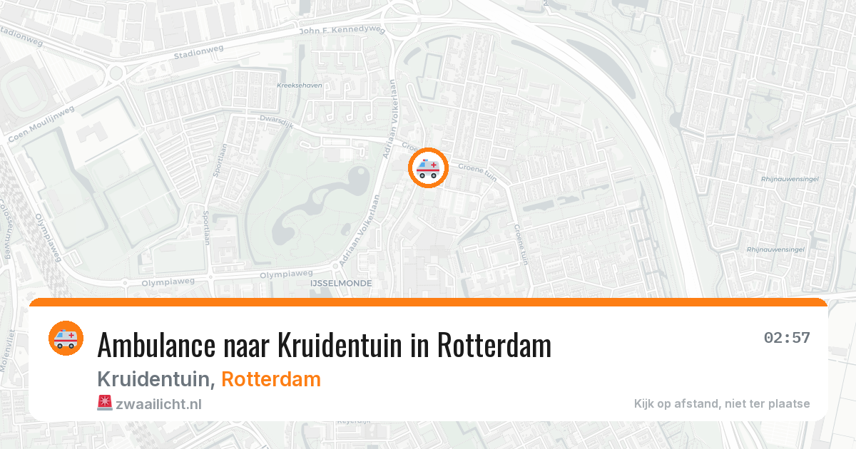 Ambulance naar Kruidentuin in Rotterdam — 31 jul 2026