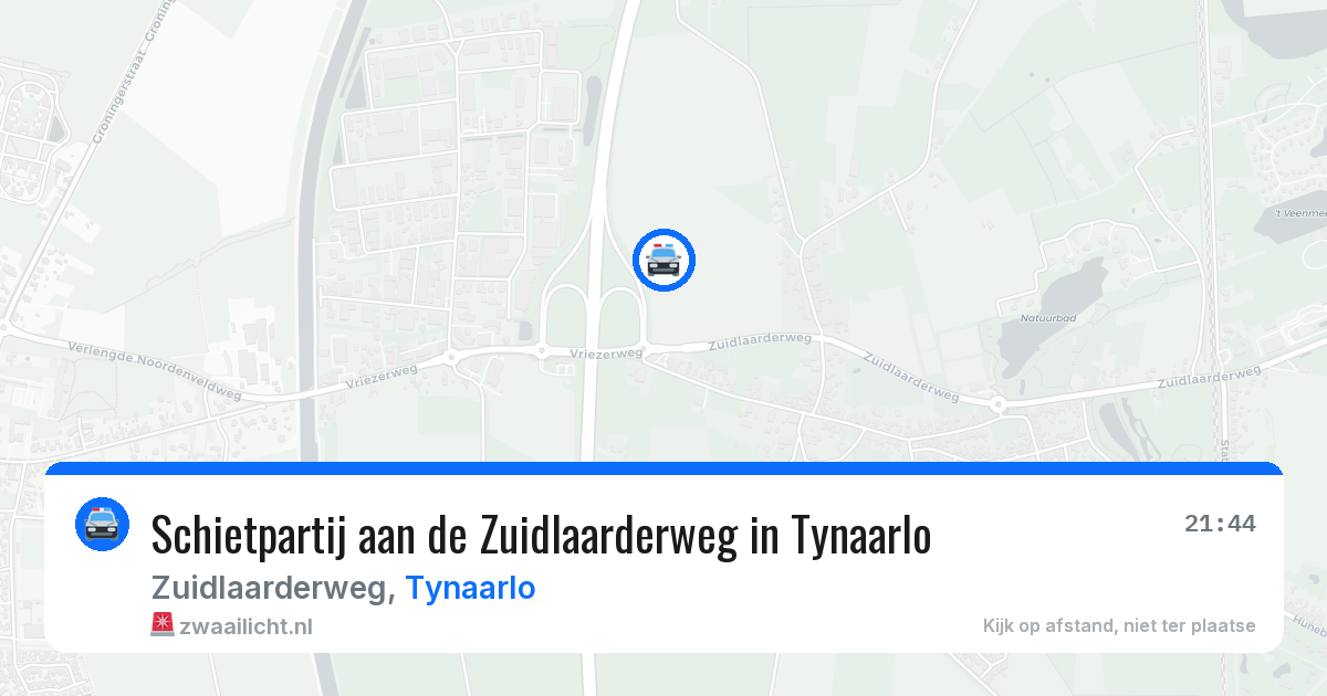 Schietpartij aan de Zuidlaarderweg in Tynaarlo — 7 mei 2026