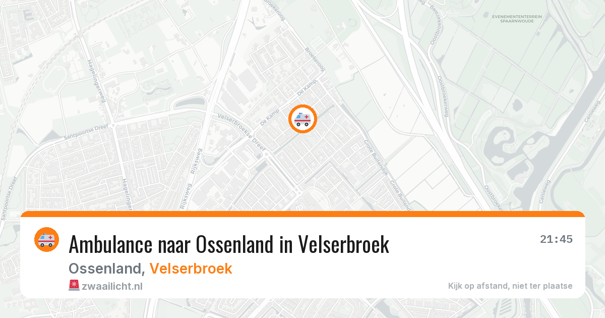 Ambulance naar Ossenland in Velserbroek — 3 jul 2026