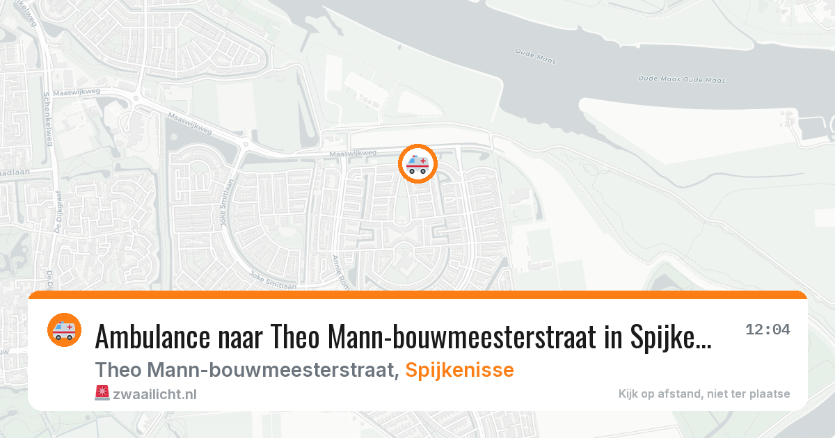 Ambulance naar Theo Mann-bouwmeesterstraat in Spijkenisse — 19 mrt 2026