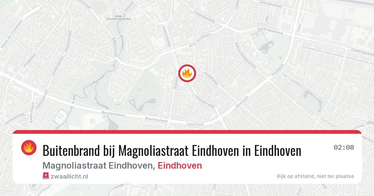 Buitenbrand bij Magnoliastraat Eindhoven in Eindhoven — 7 jun 2026
