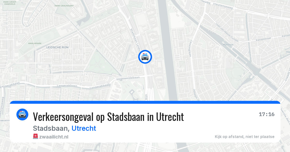 Verkeersongeval op Stadsbaan in Utrecht — 13 jul 2026