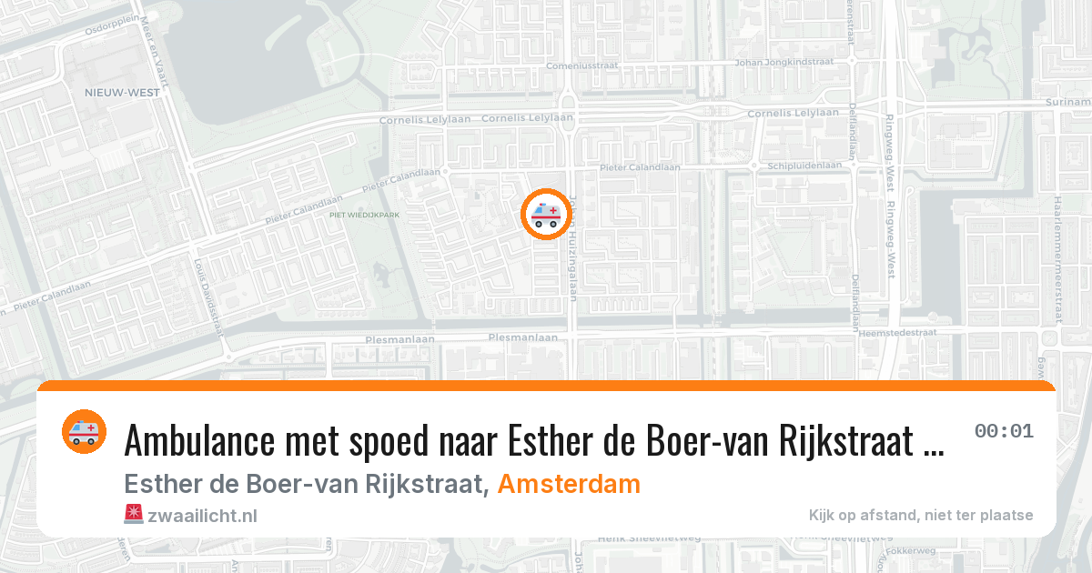 Ambulance met spoed naar Esther de Boer-van Rijkstraat in Amsterdam — 7 jul 2026