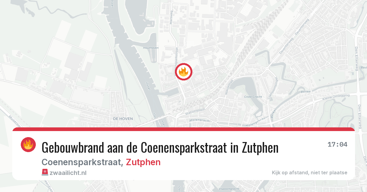Gebouwbrand aan de Coenensparkstraat in Zutphen — 11 mei 2026