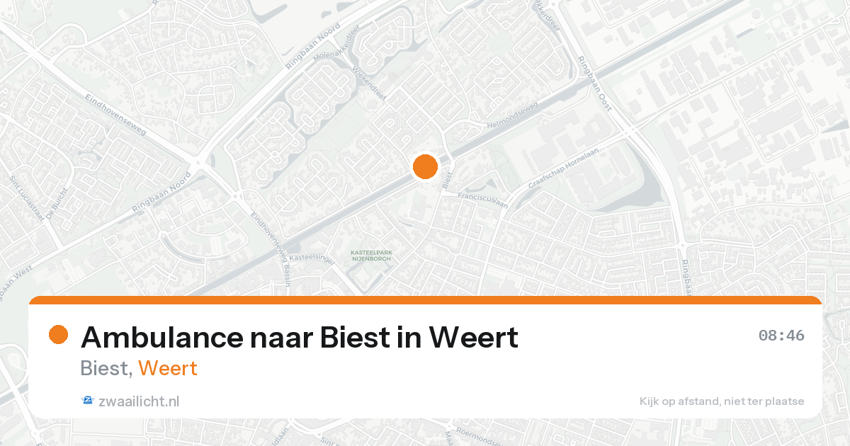 Ambulance naar Biest in Weert — 21 aug 2026