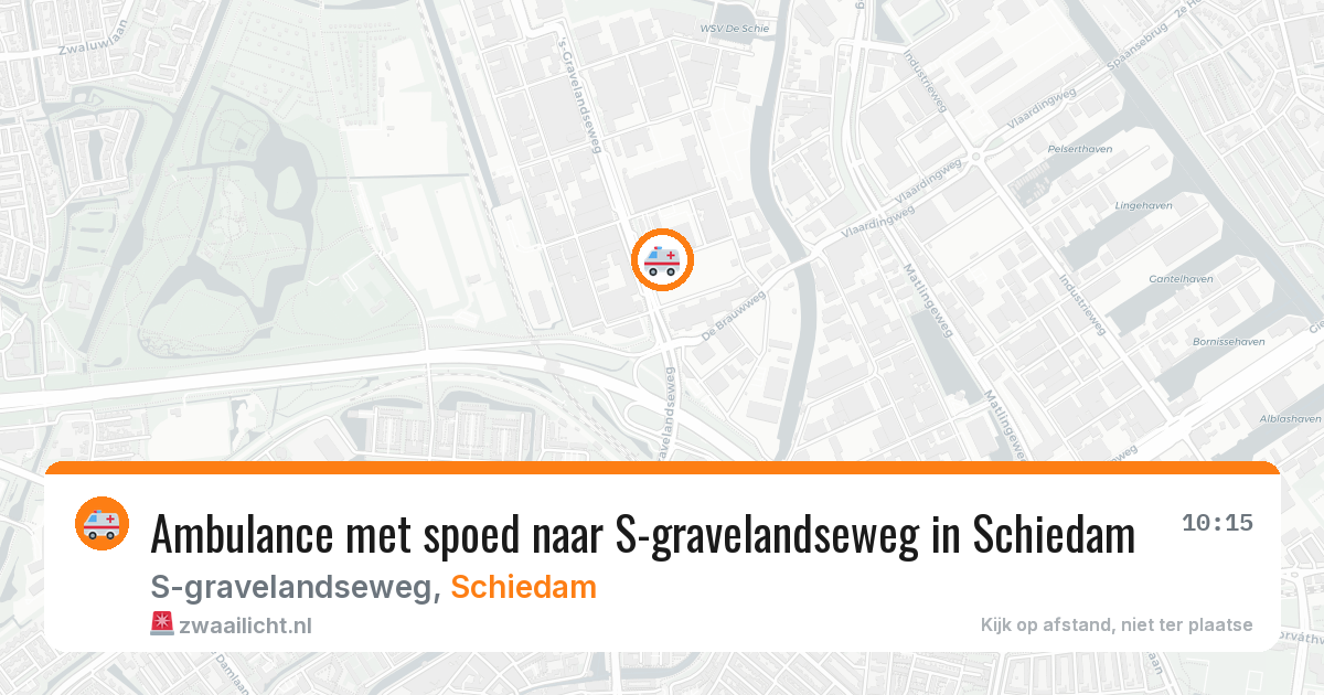 Ambulance met spoed naar S-gravelandseweg in Schiedam — 20 jun 2026