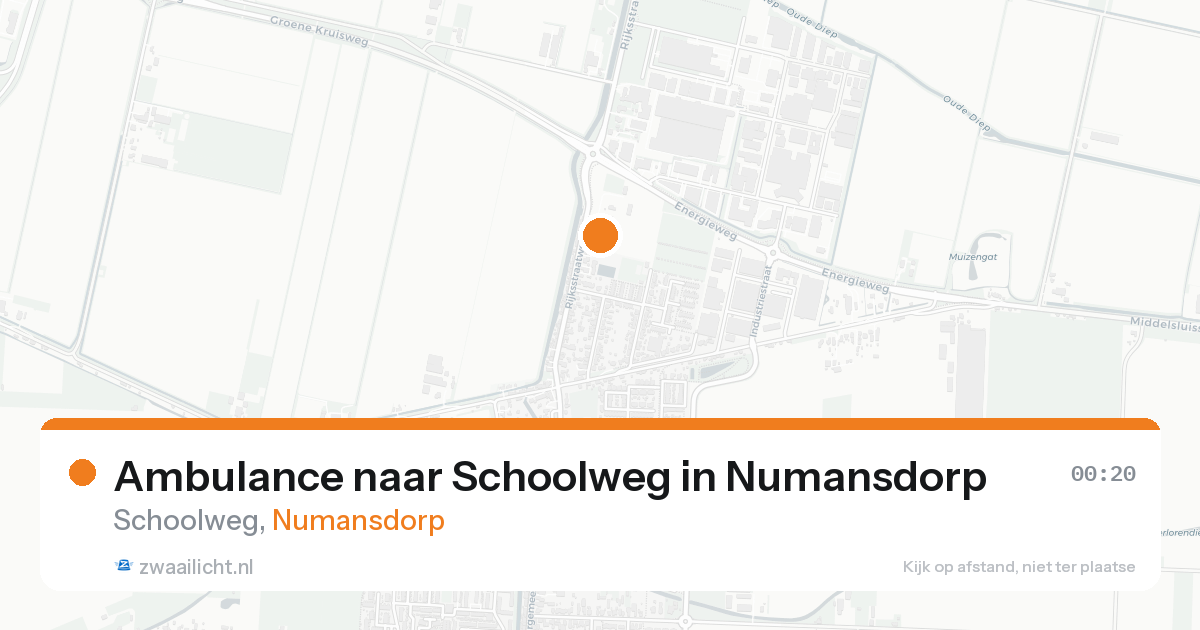 Ambulance naar Schoolweg in Numansdorp — 20 aug 2026