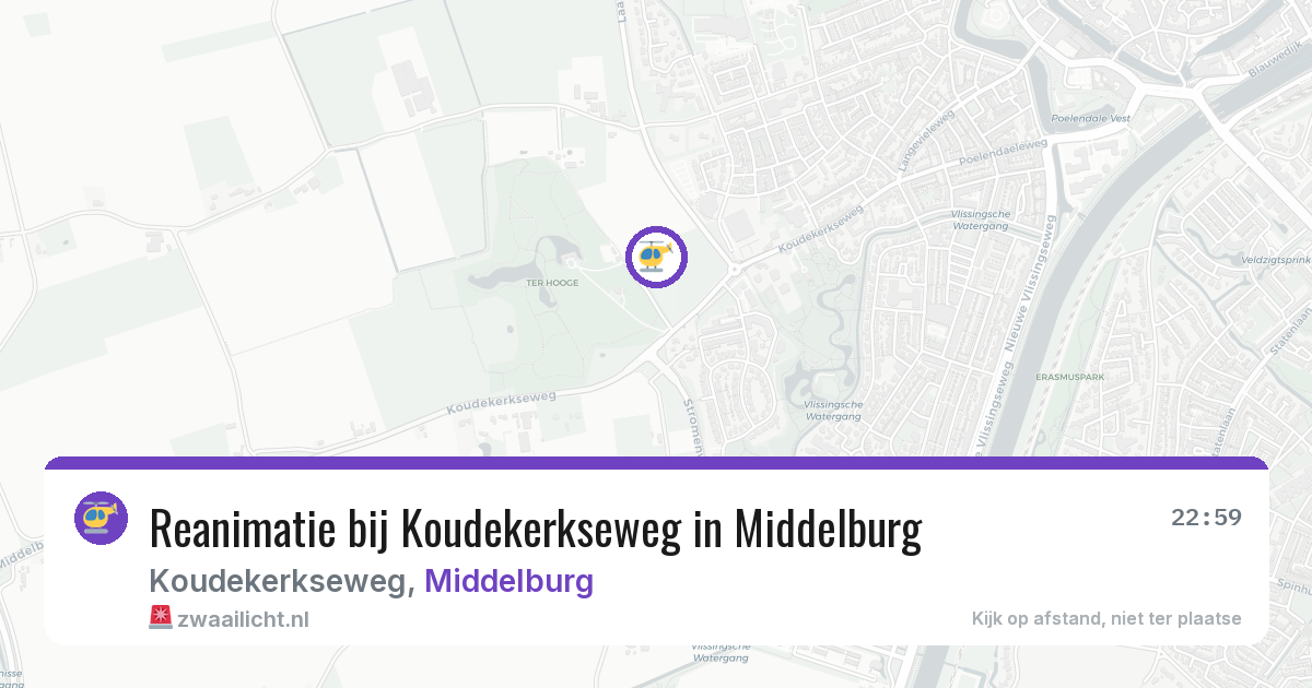 Reanimatie bij Koudekerkseweg in Middelburg — 4 aug 2026