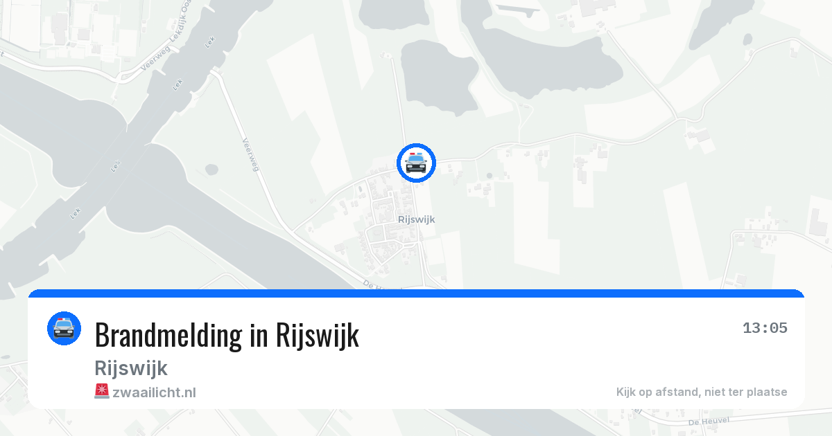 Brandmelding in Rijswijk — 18 apr 2026