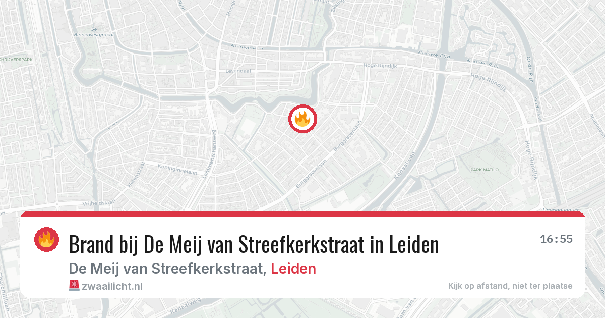 Brand bij De Meij van Streefkerkstraat in Leiden — 4 jul 2026