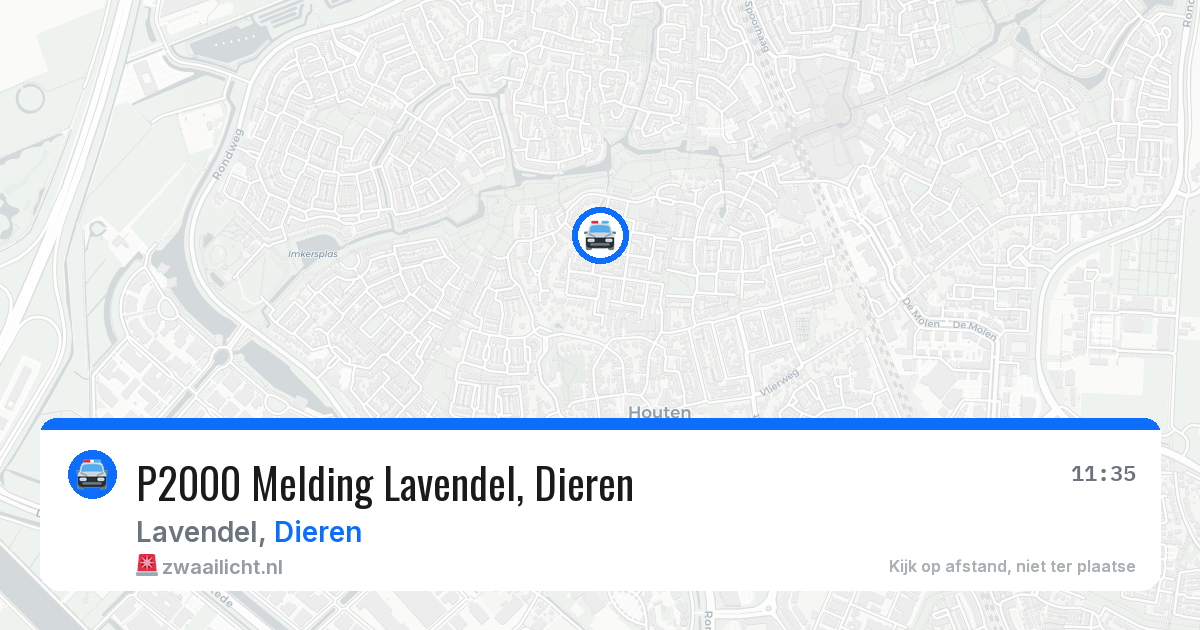 P2000 Melding Lavendel, Dieren — 5 jul 2026