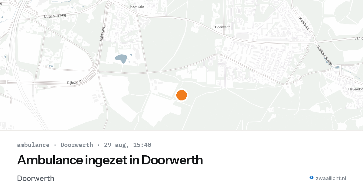 Ambulance ingezet in Doorwerth — 29 aug 2026
