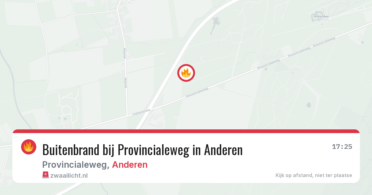 Buitenbrand bij Provincialeweg in Anderen — 5 aug 2026