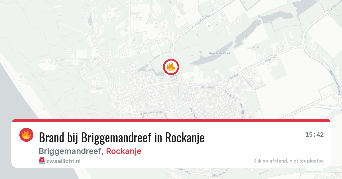 Brand bij Briggemandreef in Rockanje — 25 apr 2026